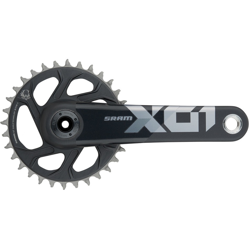 SRAM X01 Eagle DUB 12 Spd Crankset - 55mm Chainline - Lunar-Polar Black