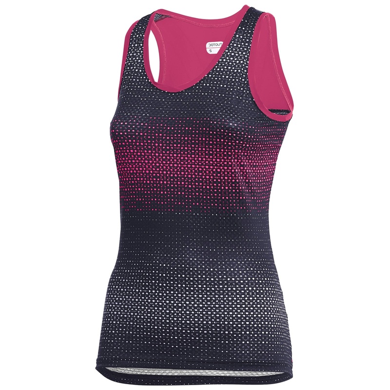 Top donna Dotout Rainbow - Blu fucsia
