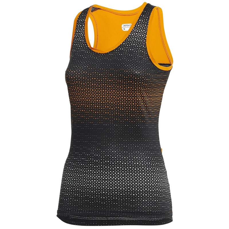 Top donna Dotout Rainbow - Nero arancio