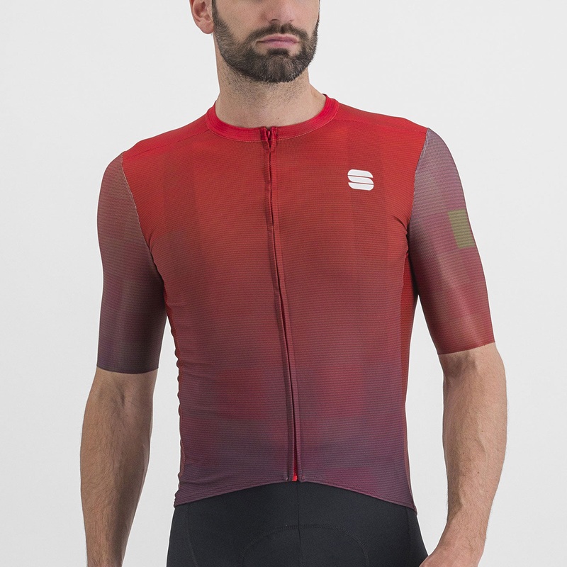 Maglia Sportful Rocket - Rosso azzurro