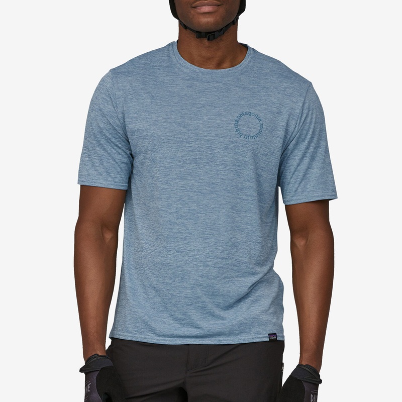 T-Shirt Patagonia Capilene Cool Daily Graphic - Azzurro