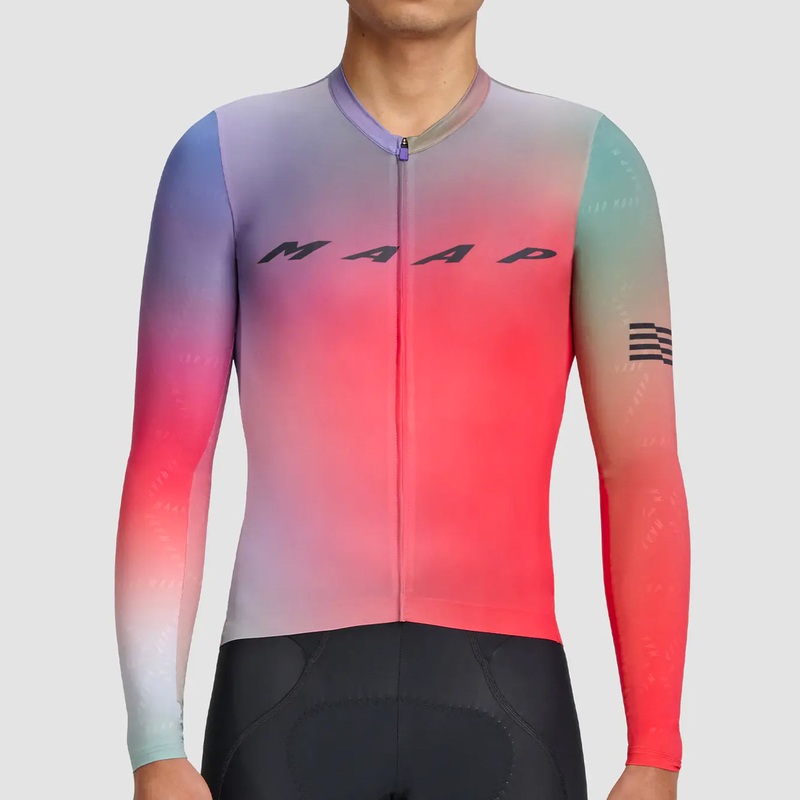 Maglia maniche lunghe Maap Blurred Out Pro Hex 2.0 - Rosso
