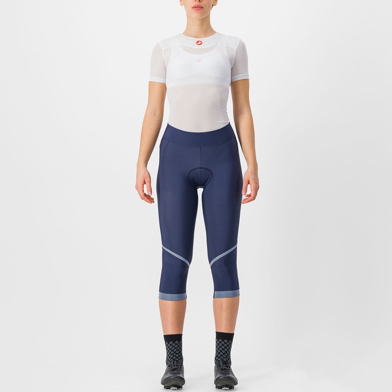 Bermuda senza bretelle donna Castelli Velocissima DT - Blu scuro