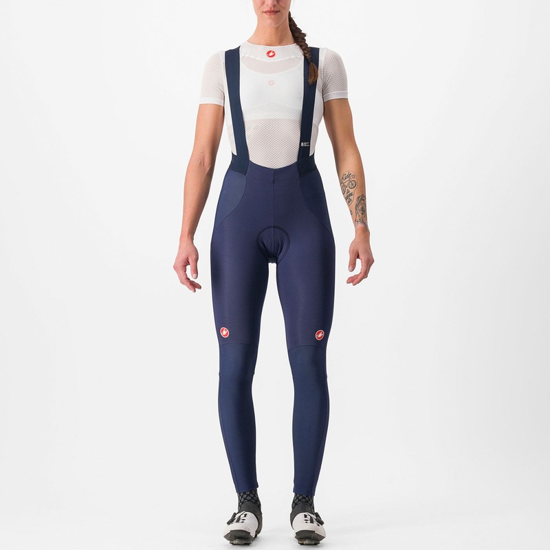 Calzamaglia con bretelle donna Castelli Sorpasso Ros - Blu scuro
