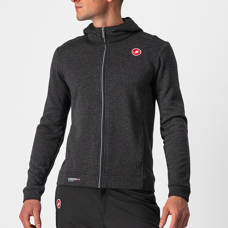 Felpa Castelli Milano Full Zip - Nero