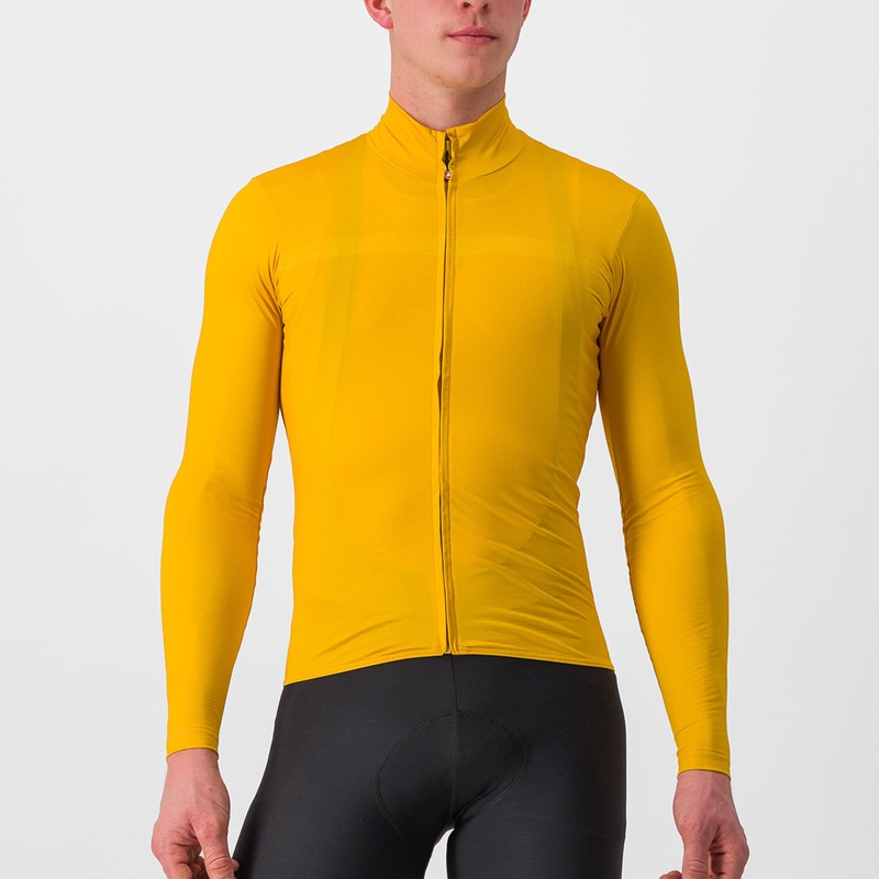 Maglia maniche lunghe Castelli Pro Mid - Giallo