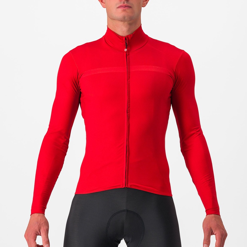 Maglia maniche lunghe Castelli Pro Mid - Rosso chiaro