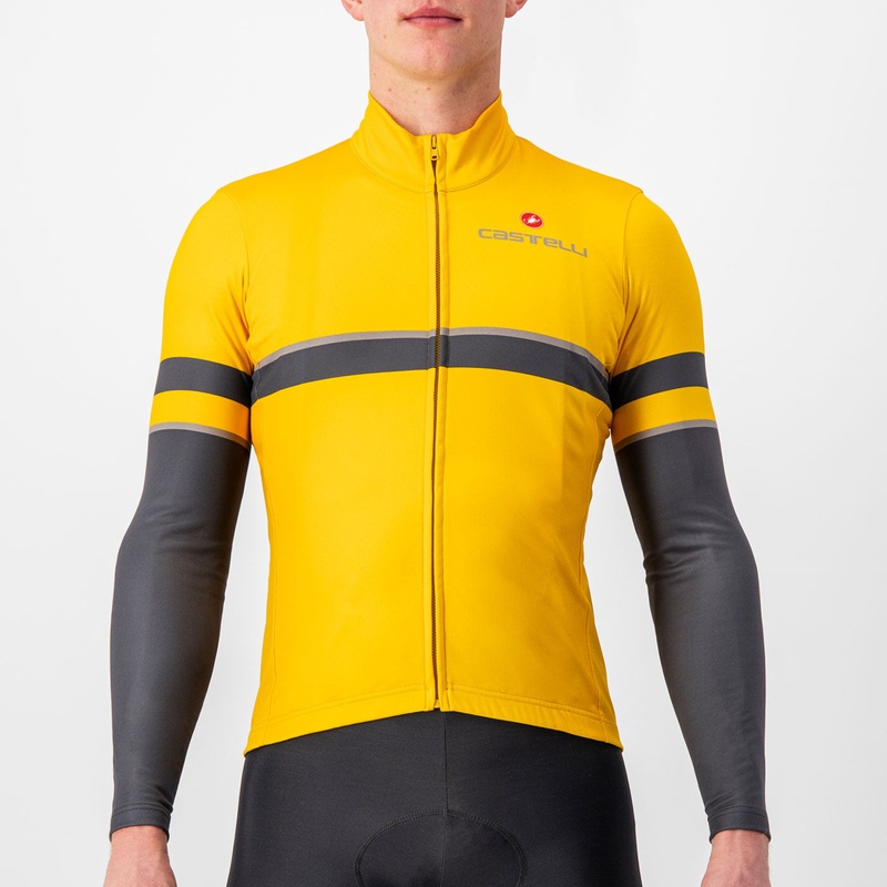 Maglia maniche lunghe Castelli Retta - Giallo