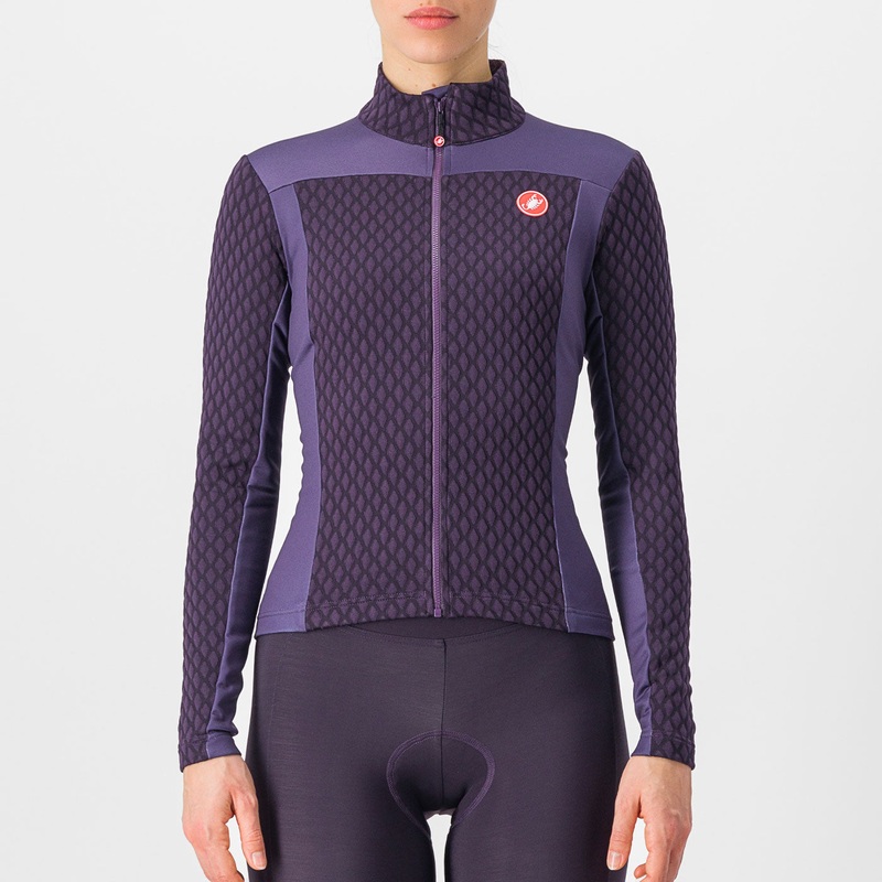 Maglia maniche lunghe donna Castelli Sfida 2 - Viola