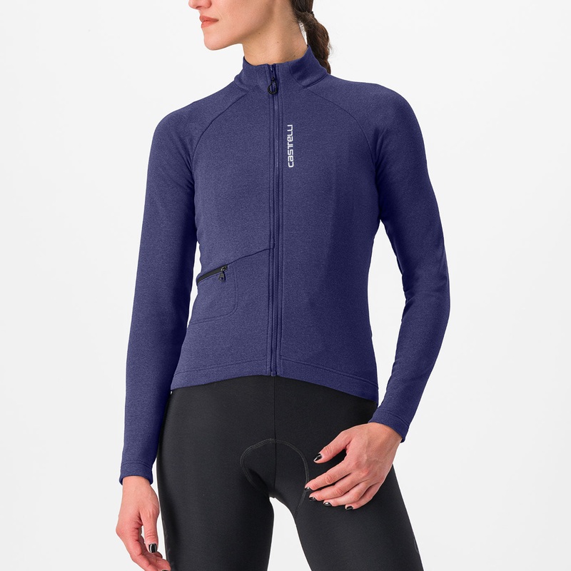 Maglia maniche lunghe donna Castelli Unlimited Trail - Blu