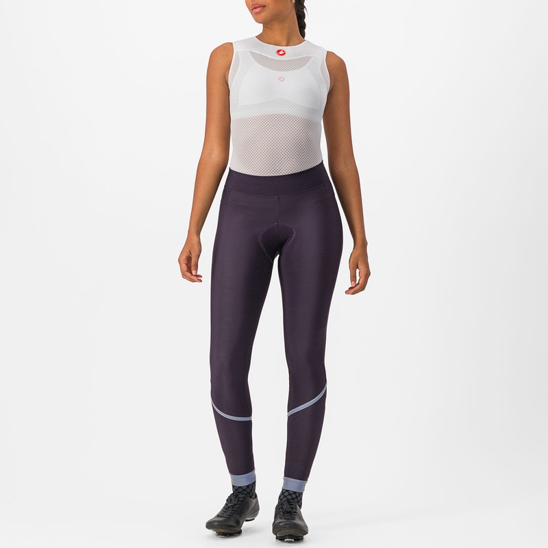 Calzamaglia senza bretelle donna Castelli Velocissima DT - Viola