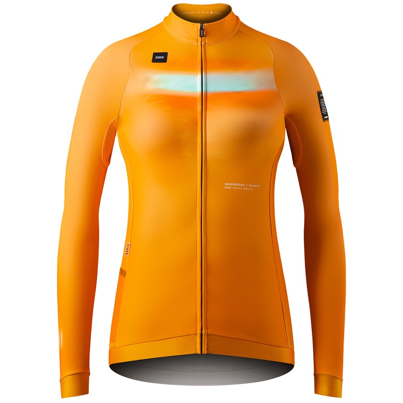 Maglia maniche lunghe donna Gobik Hyder Madras Equinoccio - Arancio