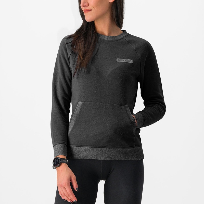 Felpa donna Castelli Logo - Nero