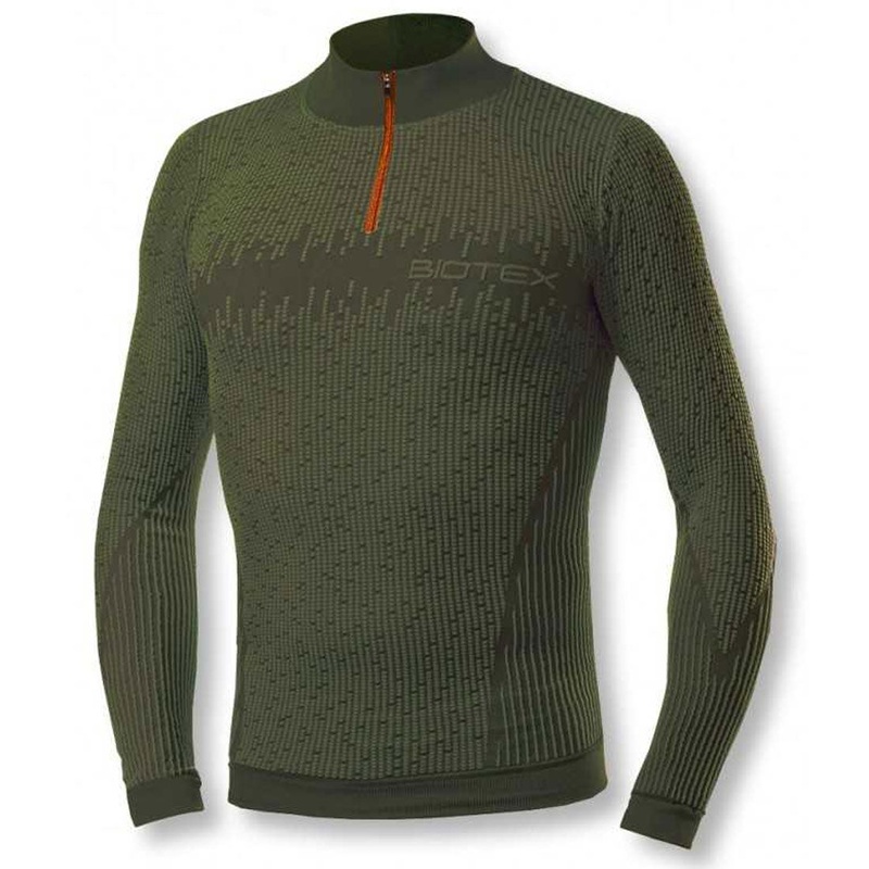 Maglia Intima maniche lunghe Biotex Lupetto 3D Zip - Verde