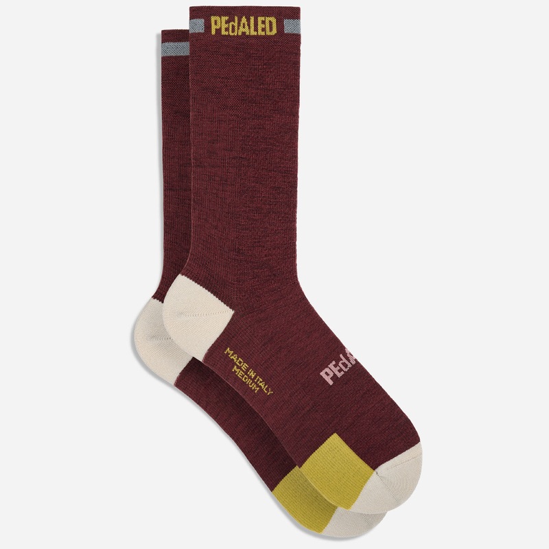Calze Pedaled Odyssey Merino - Bordeaux